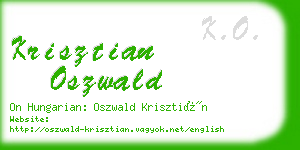 krisztian oszwald business card